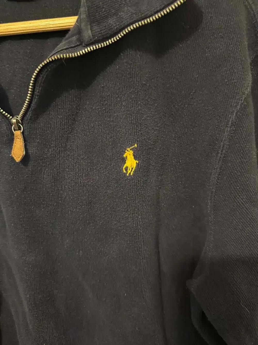Polo by Ralph Lauren 1/4-Zip Pullover Size L Navy Blue Cotton